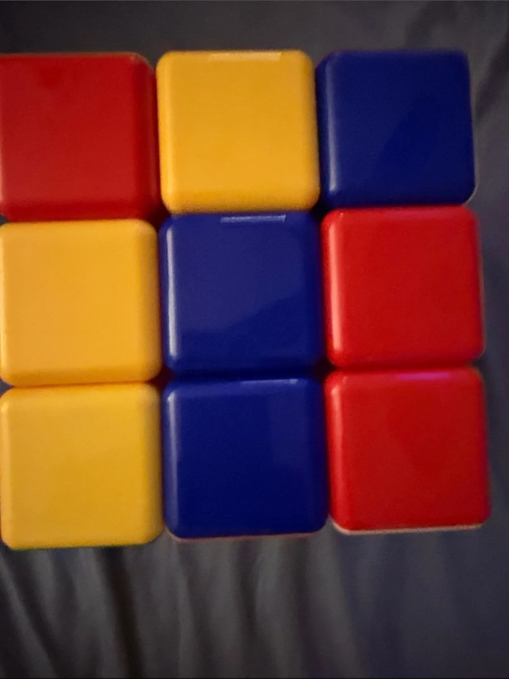 GIANT RUBIX CUBE Colorful Kids Magnetic Building Blocks Set - Blue, Red, Orange